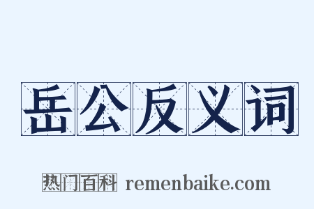 岳公反义词是什么意思的图片